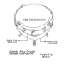 Многослойный браслет  на ногу серебристый анклет  тройной Fashion Jewerly (MM) 32299