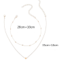 Короткая двойная цепочка чокер серебристая Fashion Jewelry (II) 20336