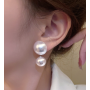 Большие серьги жемчужины белые бижутерия Fashion Jewelry (II) 32518