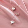 Серьги  гвоздики в форме сердца серебристые бижутерия Fashion Jewelry (II) 32522