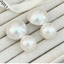 Большие серьги жемчужины белые бижутерия Fashion Jewelry (II) 32518