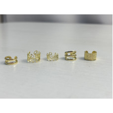 Набор кафф 5 штук бижутерия сережки золотистые Fashion Jewelry (II) 32421