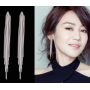 Вечерние серьги длинные  висячие 9 см бижутерия серебристые  Fashion Jewelry (II)  32204