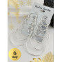Набор серёжек 6 пар бижутерия кольца конго висячие Серебристые Fashion Jewelry 2,5 - 5 см (II) 20390