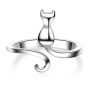 Кольцо Котик покрытие серебро 925 серебристый цвет Fashion Jewerly (II) 32215