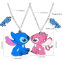 Парные кулоны Лило и Стич (Lilo and Stitch) на серебристой цепочке Fashion Jewelry колье чокер  (II)  33571