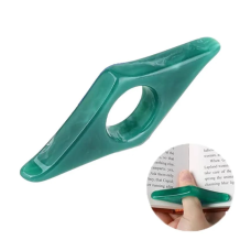Держатель закладка для страниц  книги на палец  Bookmarker  зелёный нефрит (II) 32471