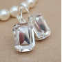 Серьги ретро серебристые с  прозрачным кристалом бижутерия Fashion Jewelry (II) 33804