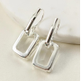 Серьги ретро серебристые с  прозрачным кристалом бижутерия Fashion Jewelry (II) 33804