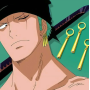 Серьги 3 штуки мужские женские Зоро Ророноа с аниме Ванпис One Piece Большой куш Fashion Jewelry золотистые косплей (II) 33598