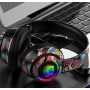 Беспроводные наушники графити с  RGB подсветкой ATD L750 (II) 33021
