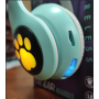 Беспроводные наушники с кошачьими ушками и RGB подсветкой Cat VZV-23M Бирюзовые (II) 21779