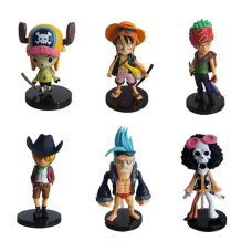 Фигурки игровые  аниме Ван Пис One Piece Set 6 шт  на подставке ПВХ 6-9см (II) 33032