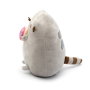 Плюшевая мягкая игрушка обнимашка кот Пушин кэт Pusheen cat  с Пончиком в лапках 15х12 см Серый  (II) 33719