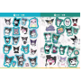 Альбом стикеров многоразовых водоотталкивающих Куроми  Sanrio аниме 450 шт -стикербомбинг на авто телефон ноутбук стену самокат (II) 32087