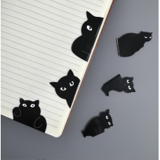 Магнитные закладки Котики  для книг 6 шт чёрный кот (II) 32940