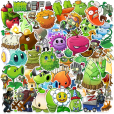 Набор наклеек Растения против Зомби "Plants vs Zombie" видеоигра 50 шт (II) 32574