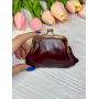 Стильная монетница / кошелек женская маленький натуральная кожа марсала 8 см/11 см/2,5 см (II) 33852