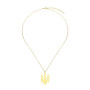 Подвеска кулон герб Тризуб с цепочкой золотистый Fashion Jewelry (II)19947