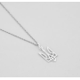 Подвеска кулон герб Тризуб с цепочкой серебристый Fashion Jewelry (II)19948