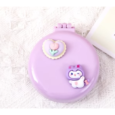 Круглая раскладная расческа с зеркалом Куроми (Kuromi ) геншен, манги, hello kitty, Санріо Кітті, Мелоди (AN)20177