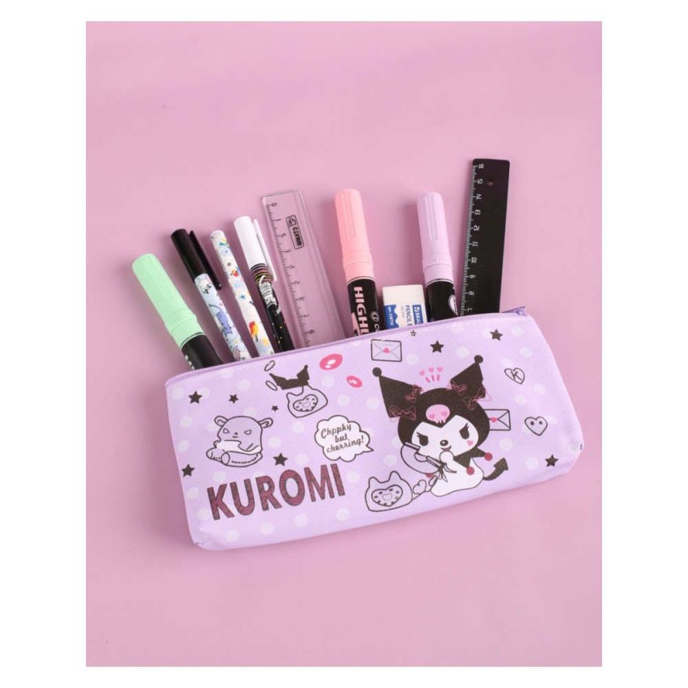 Пенал косметичка Куроми, аниме, (Kuromi ) геншен, манги, hello kitty, Санріо Кітті, Мелоди фиолетовый (AN)20179