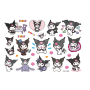 Тимчасові перекладні тату Куромі, аніме (Kuromi) геншен, манги, hello kitty, Санріо Кітті, Мелоді (AN)20180