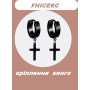 Серьги чёрные кресты конго кольца крестики с подвеской бижутерия Fashion Jewelry (II) 20181