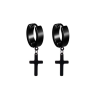 Серьги чёрные кресты конго кольца крестики с подвеской бижутерия Fashion Jewelry (II) 20181