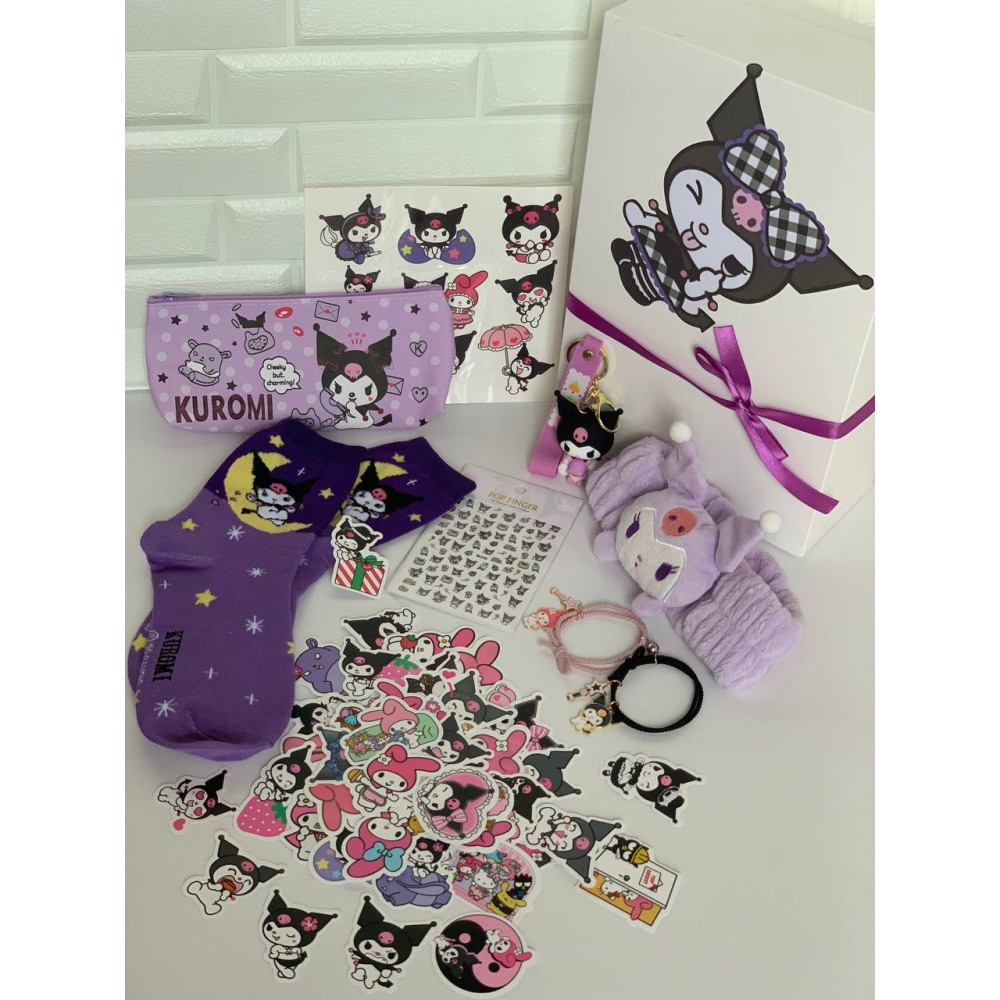 Коллекционный подарочный набор в коробке Куроми бокс для праздника Kuromi Аниме 8предметов (AN)20346