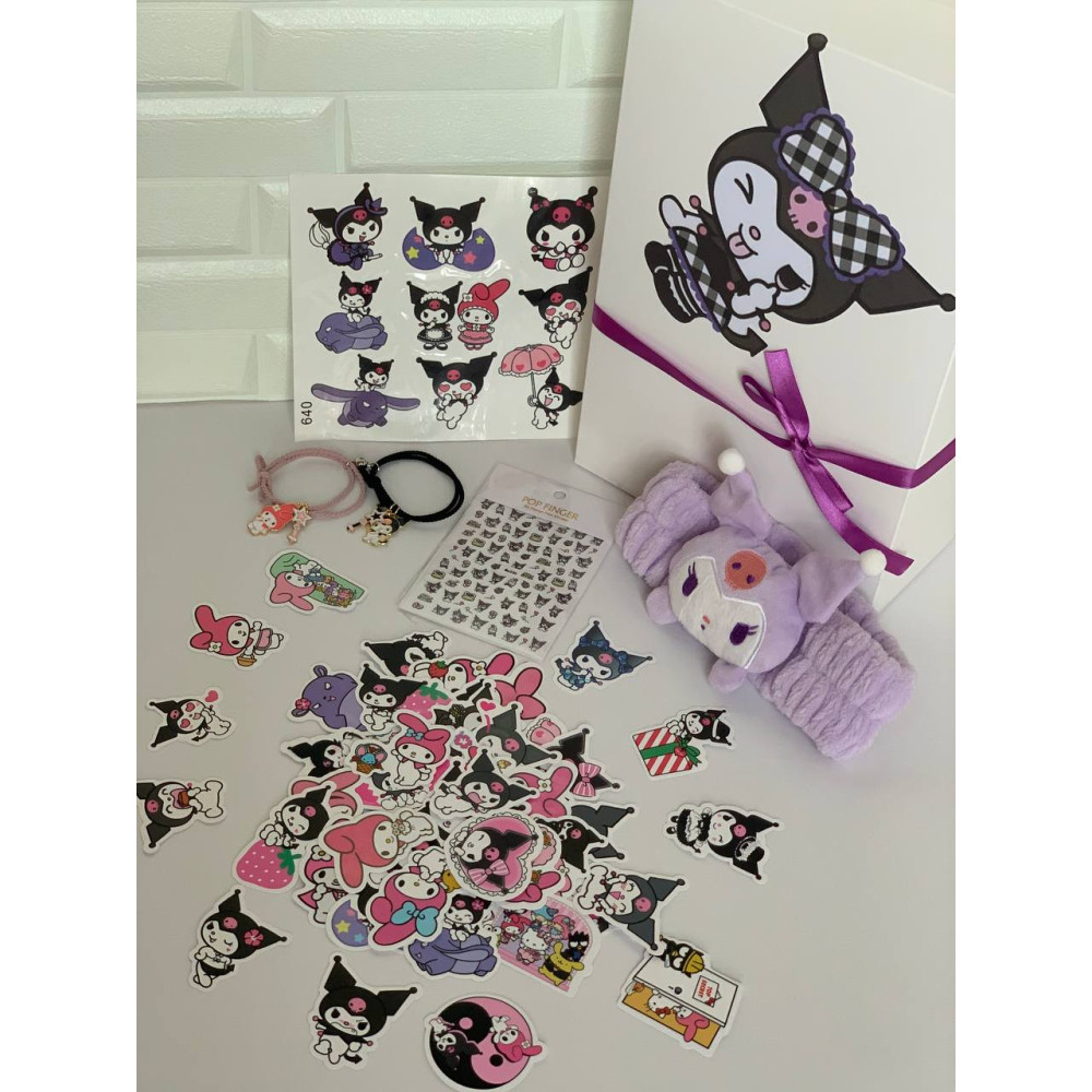 Коллекционный подарочный набор в коробке Куроми бокс для праздника Kuromi Аниме 5 предметов (AN)20347