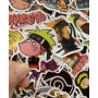 Наклейки многоразовые водоотталкивающие стикеры Naruto Anime/ Наруто Аниме -50шт стикербомбинг (II) 20379