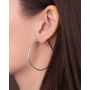 Набор серёжек 6 пар бижутерия кольца конго висячие Серебристые Fashion Jewelry 2,5 - 5 см (II) 20390