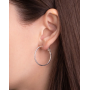 Набор серёжек 6 пар бижутерия кольца конго висячие Серебристые Fashion Jewelry 2,5 - 5 см (II) 20390