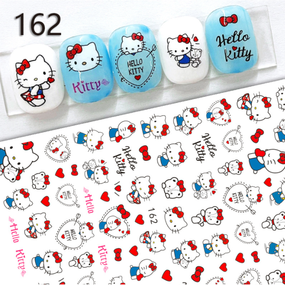 Наклейки на ногти детские котики Куроми, (Kuromi ) геншен, манги, hello kitty, Санріо Кітті, Мелоди аниме (AN)20439