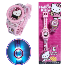 Детские электронные наручные часы с подсветкой 2 в 1 "Hello Kitty (Хеллоу Китти)" розовый Light Watch (AN)20487