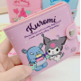 Кошелек бумажник детский для девочки Kuromi (Kuromi ) геншен, манги, hello kitty, Санрио Китти, Мелоди подарок дочке фиолетовый (AN)20516