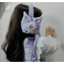 Теплые наушники детские с ушками из искусственного меха Куроми, аниме, (Kuromi ) геншен, манги, hello kitty, Санрио Китти, Мелоди фиолетовый (AN)20534
