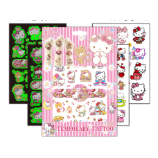 Временное переводное тату Куроми (Kuromi ) hello kitty, Санріо Кітті, Мелоди Chuangmei татуировка для детей 4 листа (AN)20755