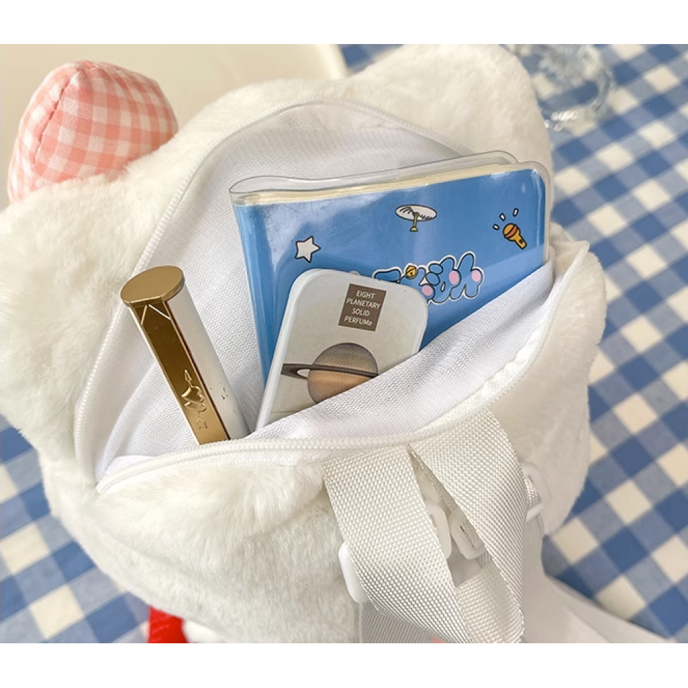 Hello Kitty рюкзак іграшка плюшева м'яка для дівчинки Кітті білий 23см (AN)20988
