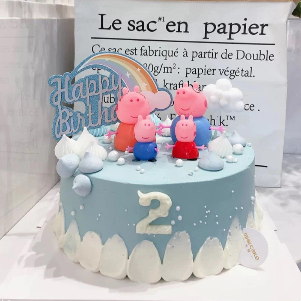 Набор фигурок Свинка Пеппа. Игровые фигурки Peppa Pig 4 шт. Поросёнок Джордж, Папа Свин, Мама Свинка (II) 26291
