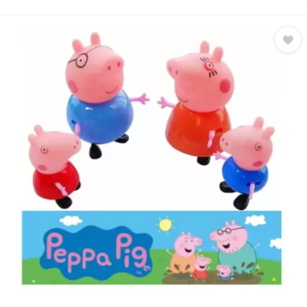 Набор фигурок Свинка Пеппа. Игровые фигурки Peppa Pig 4 шт. Поросёнок Джордж, Папа Свин, Мама Свинка (II) 26291