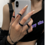 Набор колец с цепочкой на 5 пальцев в стиле панк черный Fashion Jewelry (AN)26381