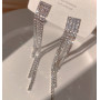 Вечірні сережки зі стразами висячі біжутерія Fashion Jewelry (II) 31178