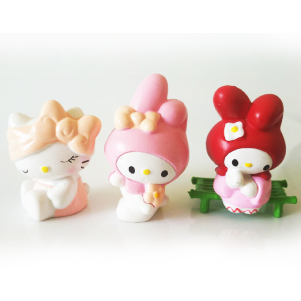 Набор фигурок Куроми (Kuromi ) геншен, манги, hello kitty, Санрио Китти , Мелоди игровые наборы 6шт (AN)31203