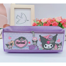 Пенал косметичка Куроми, аниме, (Kuromi ) геншен, манги, hello kitty, Санрио Китти Мелоди на 2 отделения фиолетовый (AN)31438