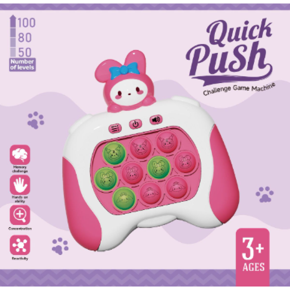 Интерактивная игрушка антистресс МЕЛОДИ электронный Pop it Консоль Quick Push 4 режима с подсветкой попит (II) 31627