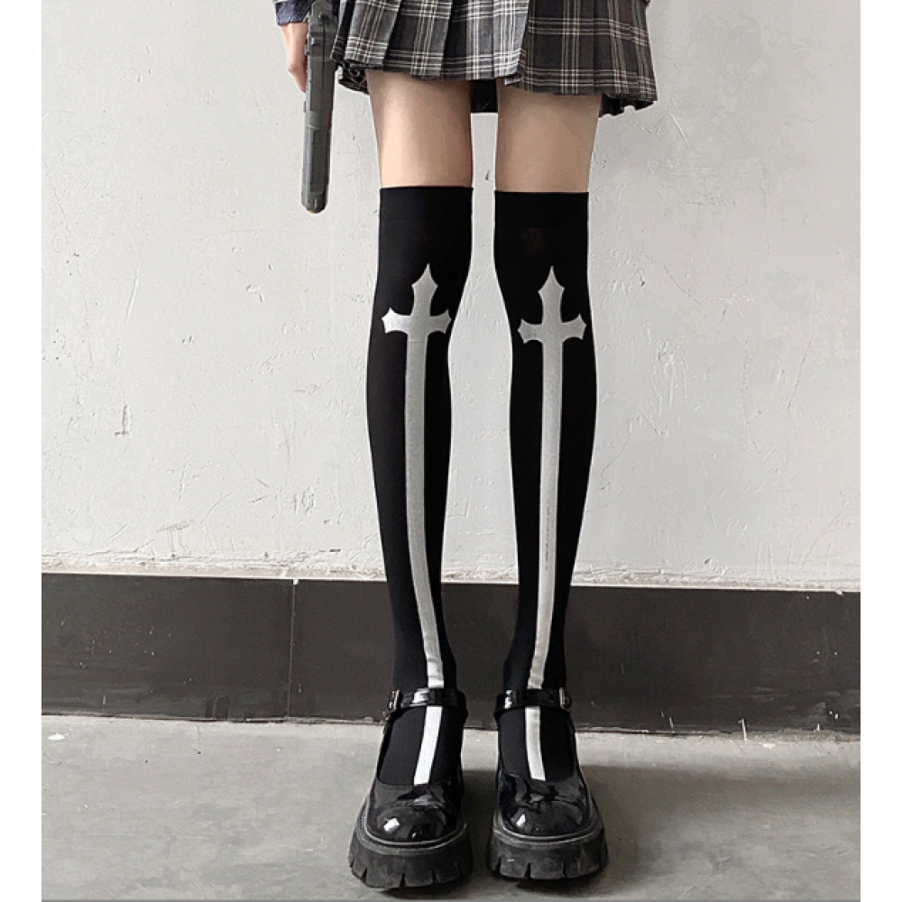 Гетры женские подростковые для школьницы в с крестом Trapstar 36-40р (AN)31700