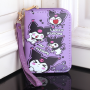 Яркий кошелек монетница детский для девочки Kuromi (Kuromi ) геншен, манги, hello kitty, Санрио Китти, Мелоди подарок дочке фиолетовый (AN)31780